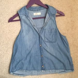Selling a Denim tank top from Hollister